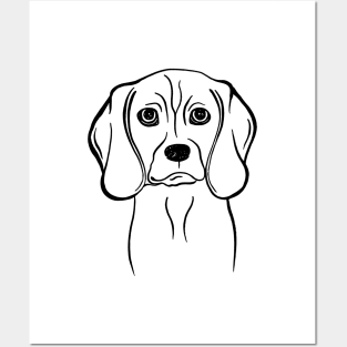 Beagle (Black and White) Posters and Art